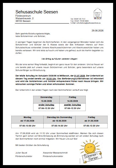 Sommerbrief